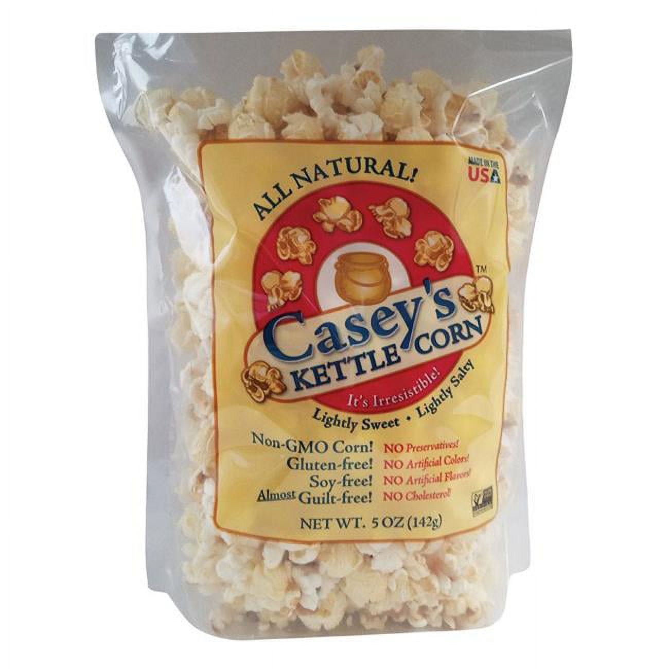 Picture of Caseys Kettle Corn 9286097 5 oz Lighly Sweetened & Salted Popcorn&#44; Pack of 10