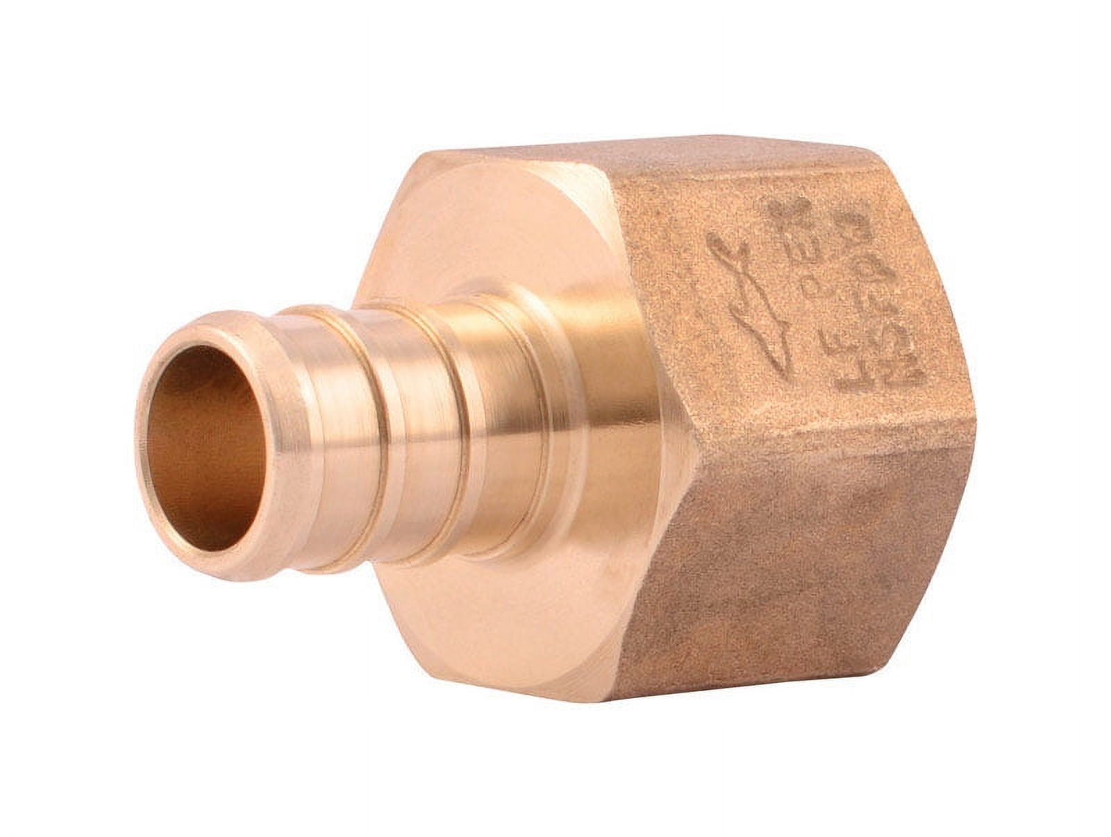 Sharkbite 1/2in x 1/2in FNPT Brass Crimp Female Connector - UC072LFCP25