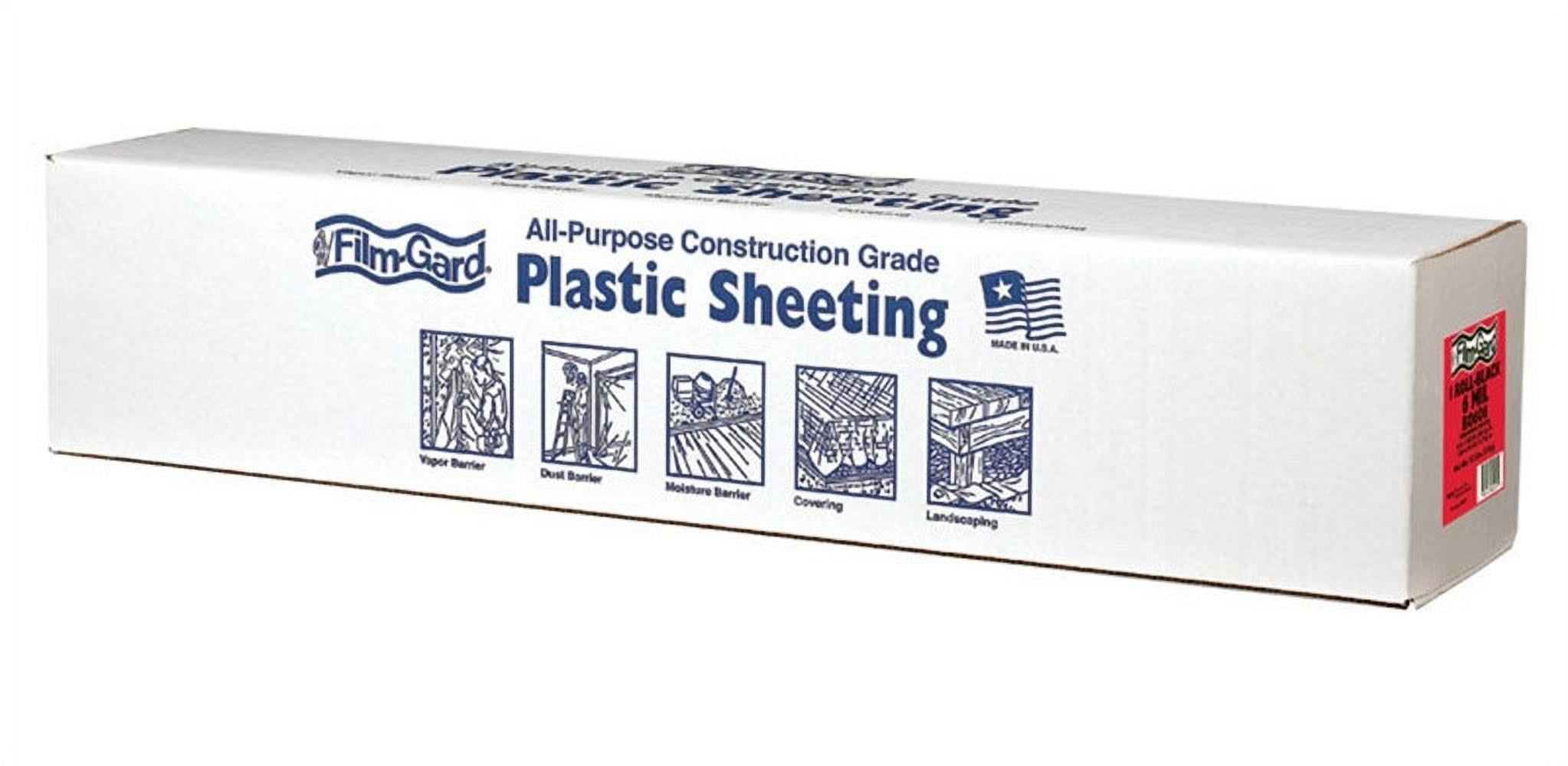 6 mil x 6 x 100 ft. Plastic Sheeting - Black