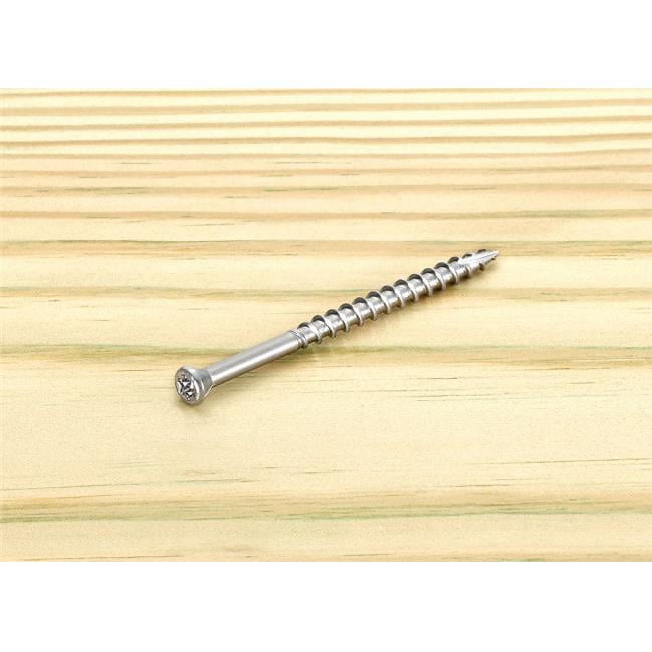 5001468 No.8 x 3 in. Star Trim Head Stainless Steel Deck Screws, Pack of 75