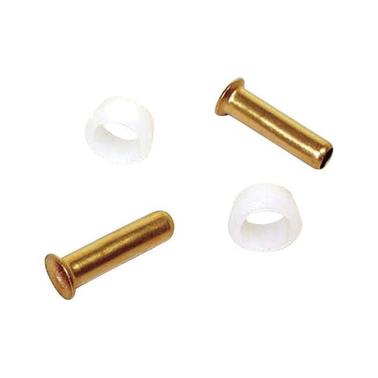 0.25 in. Brass Orange Delrin Sleeve & Poly Tube Brass Insert