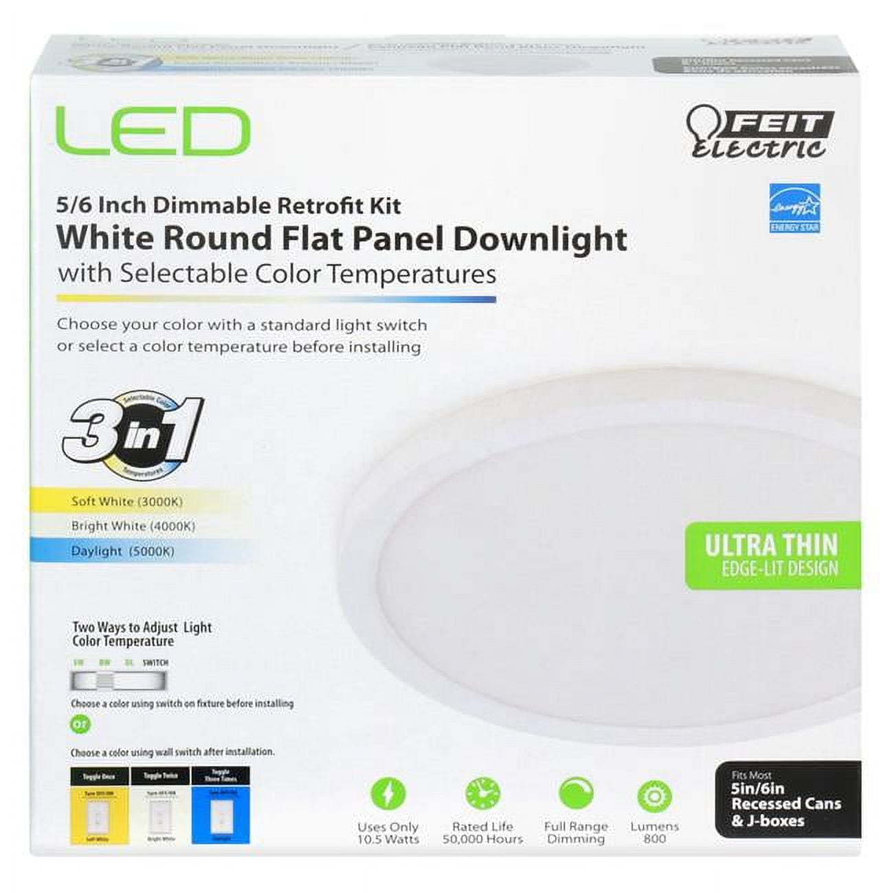 0.83 in. 10.5 watt LED Retrofit Downlight Kit, White