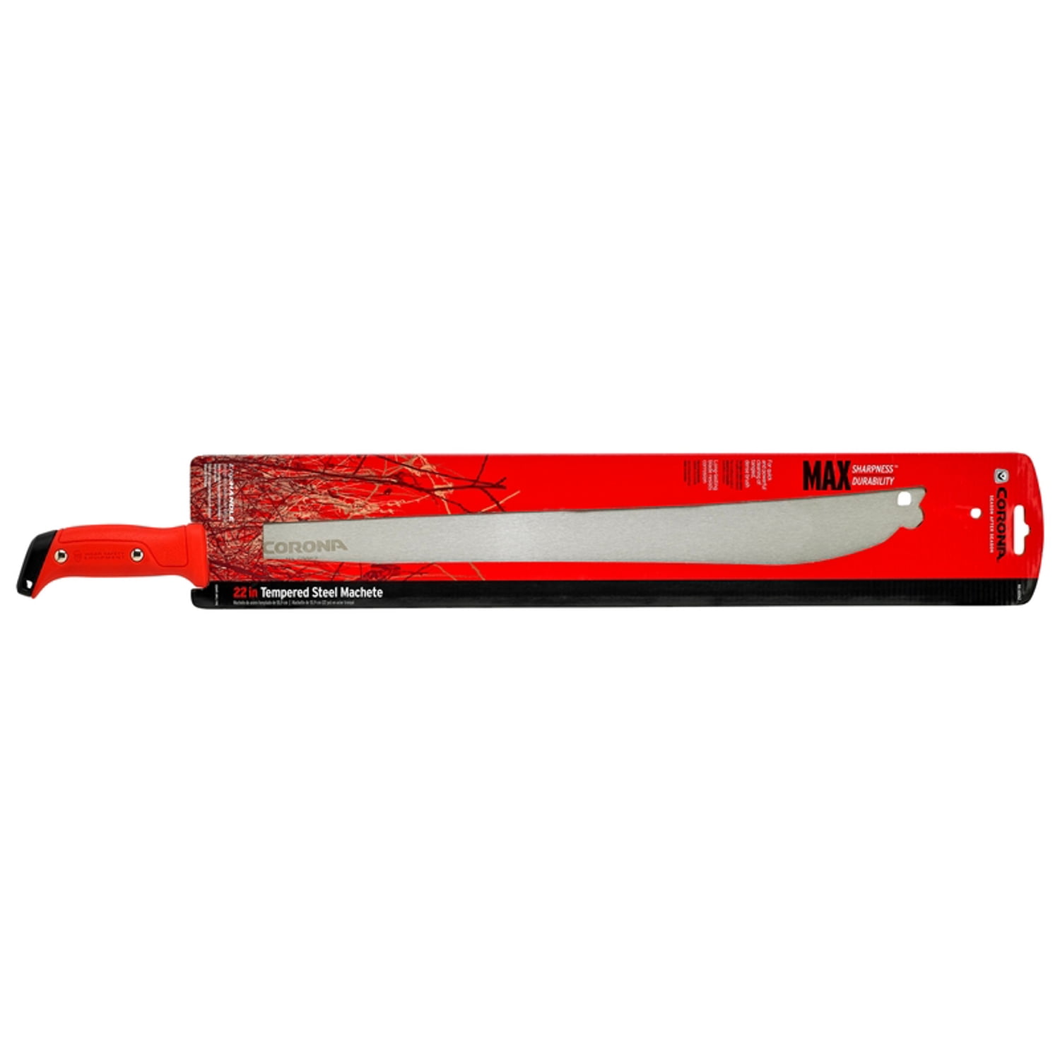 Corona Machete 22in Tempered Steel with Ergonomic Handle - MA 60062