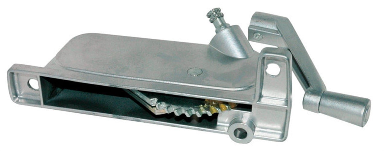 Silver Aluminum Right Awning Window Operator for Crown Windows