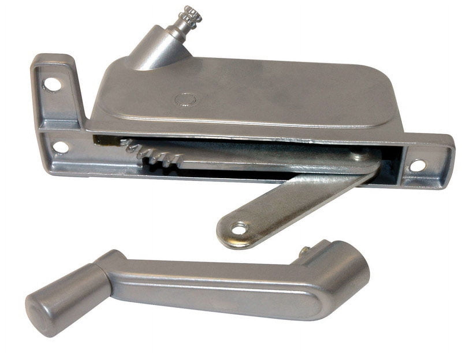 Silver Aluminum Left Awning Window Operator for Keller & P.G.T Windows