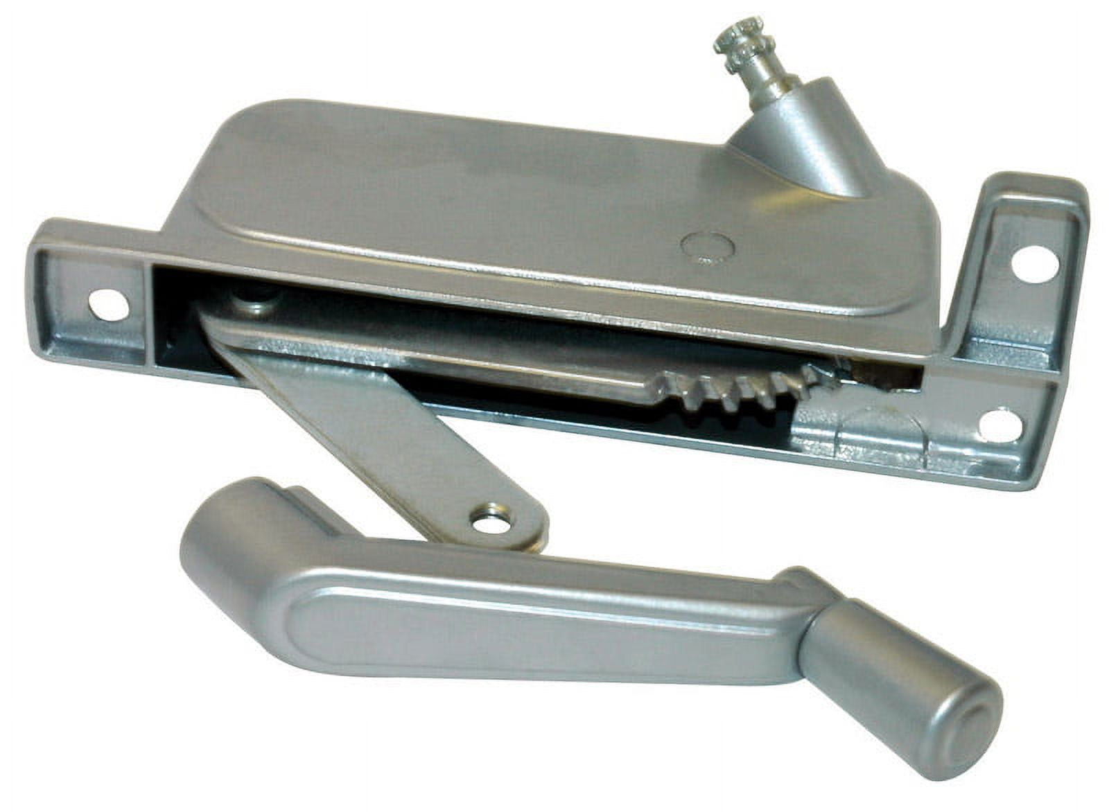 Silver Aluminum Right Awning Window Operator for Keller & P.G.T Windows