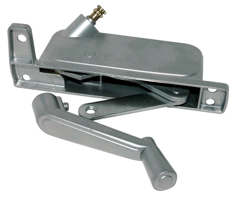 Silver Aluminum Left Awning Window Operator for Pan-American