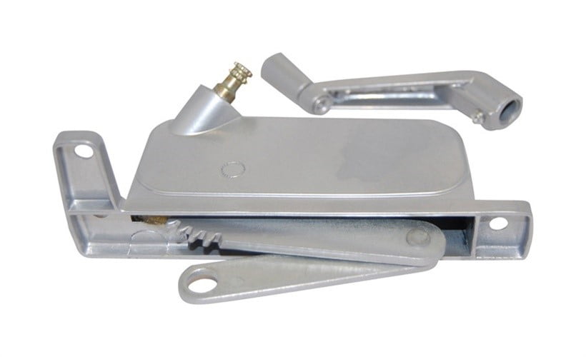 Silver Aluminum Left Awning Window Operator for Nu-Air