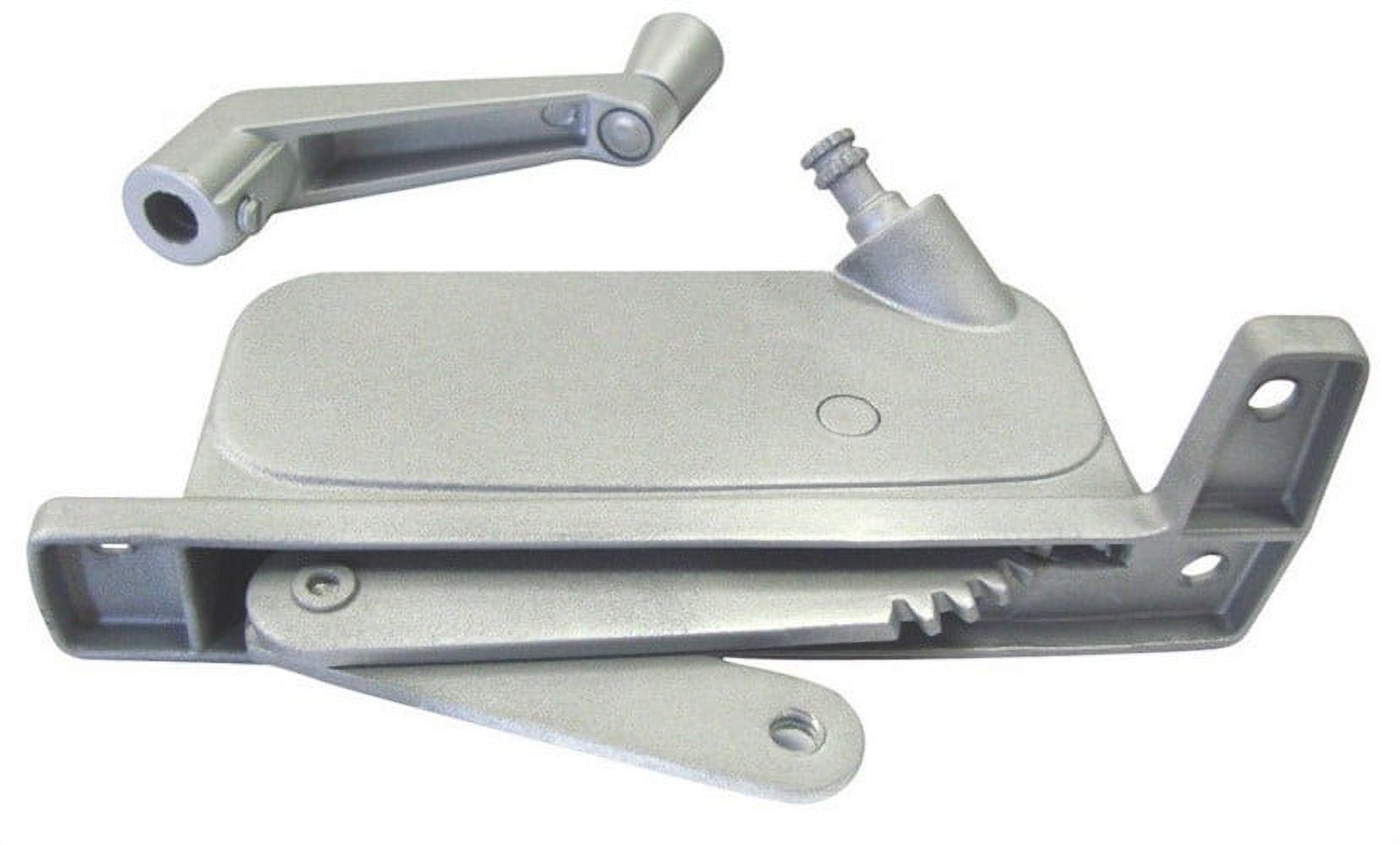 Silver Aluminum Right Awning Window Operator for Security Windows