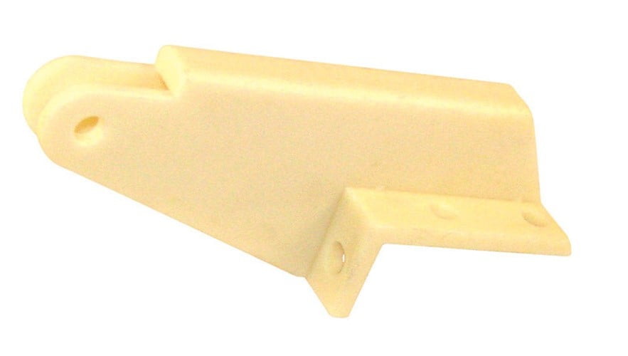 1.62 x 4.25 x 1.15 in. White Plastic Jamb Bracket