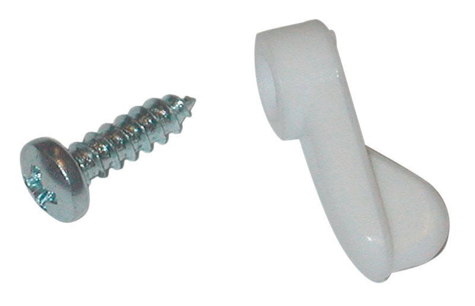 0.87 in. White Nylon Screen Clip