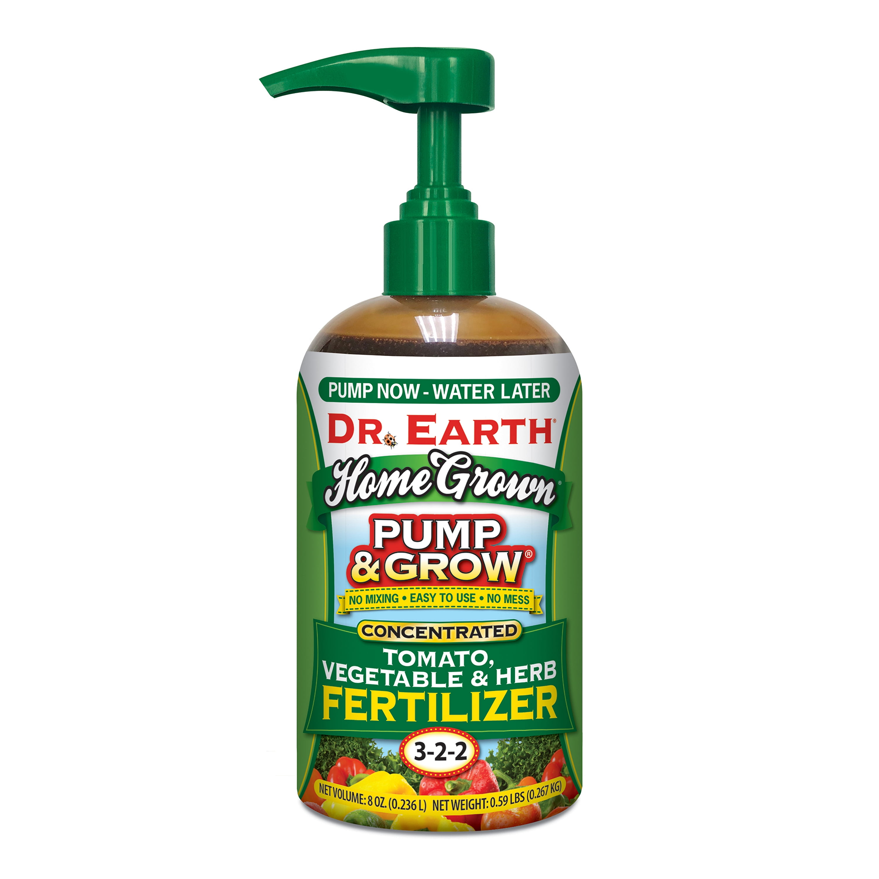 Picture of Dr. Earth 7002329 8 oz Home Grown Pump & Grow Organic 3-2-2 Tomato & Vegetable Fertilizer