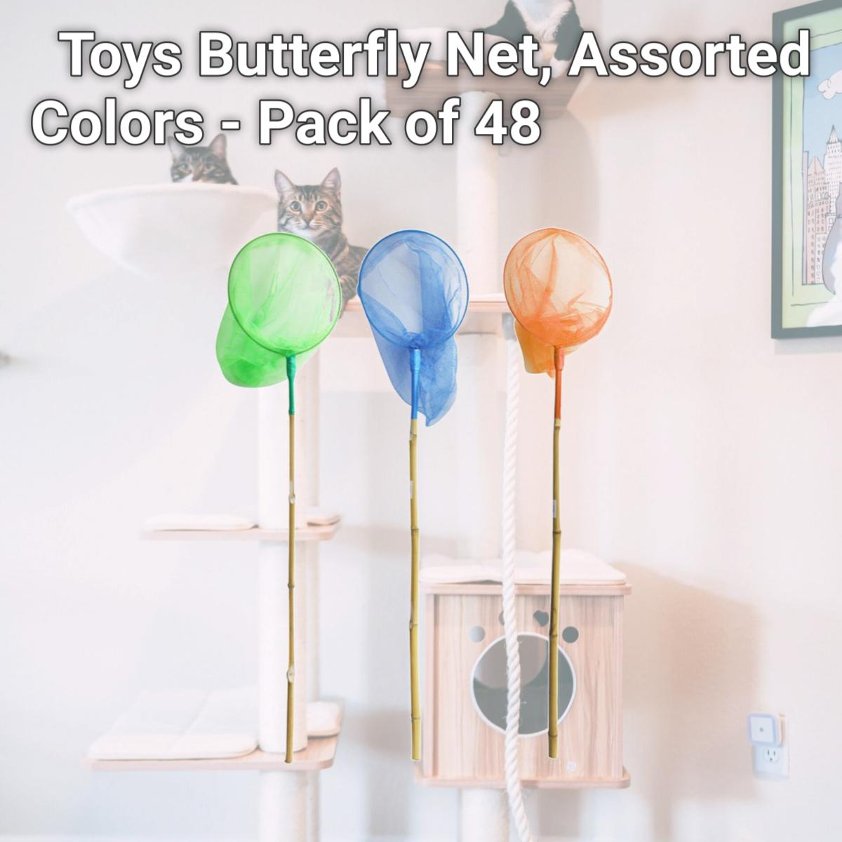 Picture of JMK 6114987 Toys Butterfly Net, Assorted Colors - Pack of 48