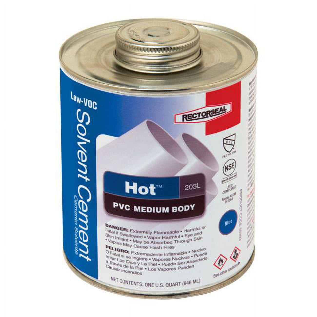 32 oz Hot Blue Solvent Cement for PVC