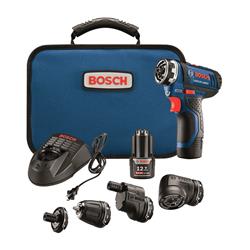 Picture of Bosch 2000028 0.25 in. Keyless 1300 RPM Flexiclick 12V Cordless 5 in 1 Drill & Driver Kit