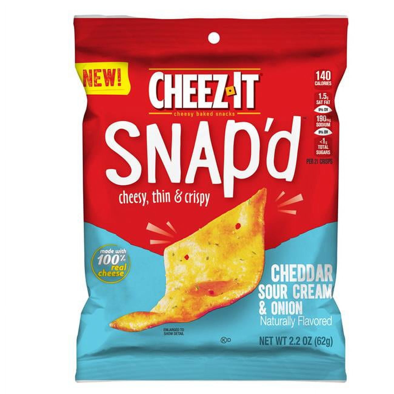 Picture of Cheeze-It 9018363 2.2 oz Bagged Snapd Cheddar Sour Cream & Onion Chips - Pack of 6