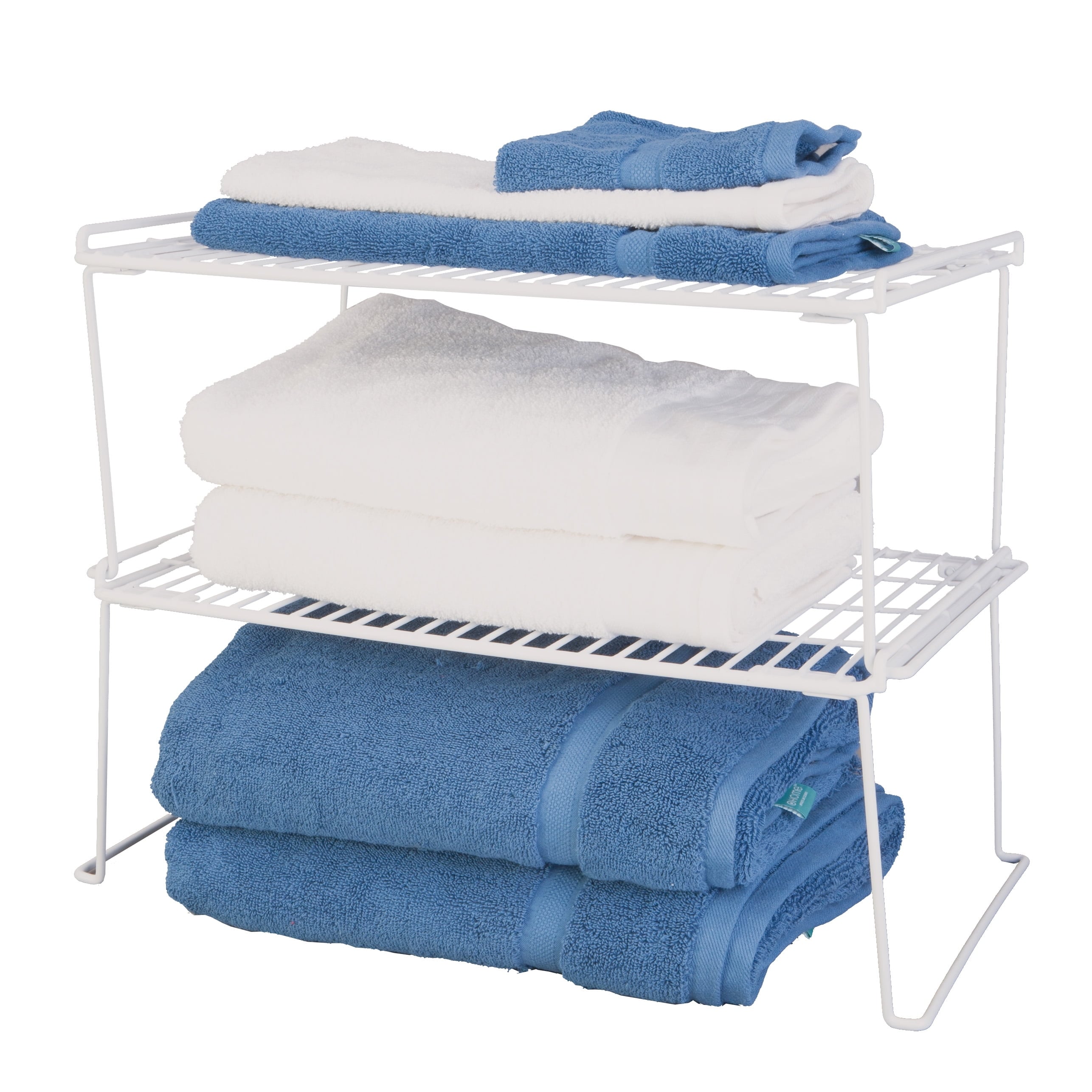 6337166 Life Organized Stackable Shelf - White, 8.75 x 19.75 x 12 in -  GRAYLINE
