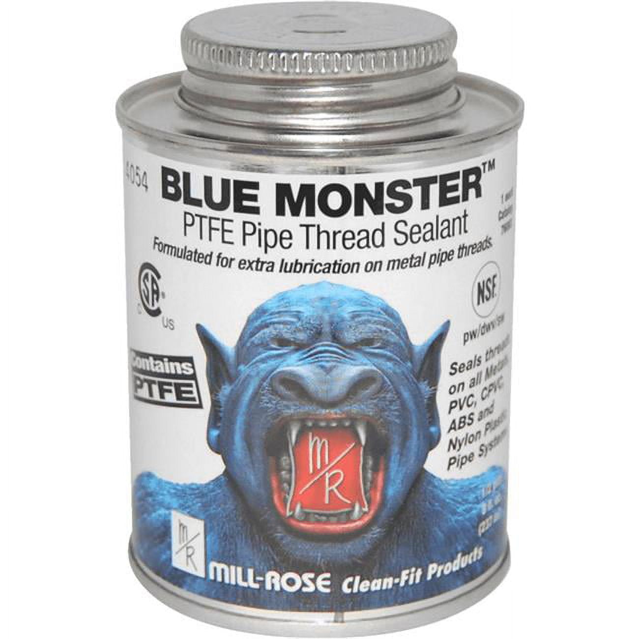 Picture of Blue Monster 4000284 8 oz Mill Rose Pipe Thread Sealant - White