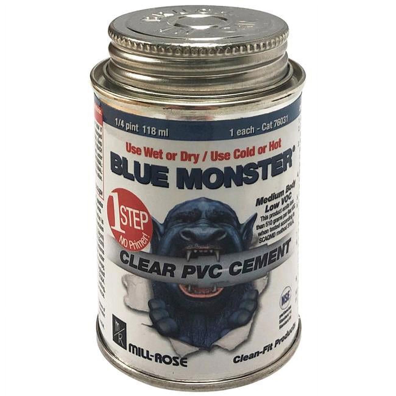 Picture of Blue Monster 4000148 4 oz All Weather Cement for PVC - Clear