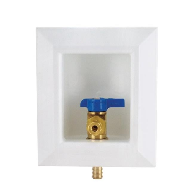 PEX Barb Brass Ice Maker Outlet Box - Brass - 0.5 in. Dia - Durable Design