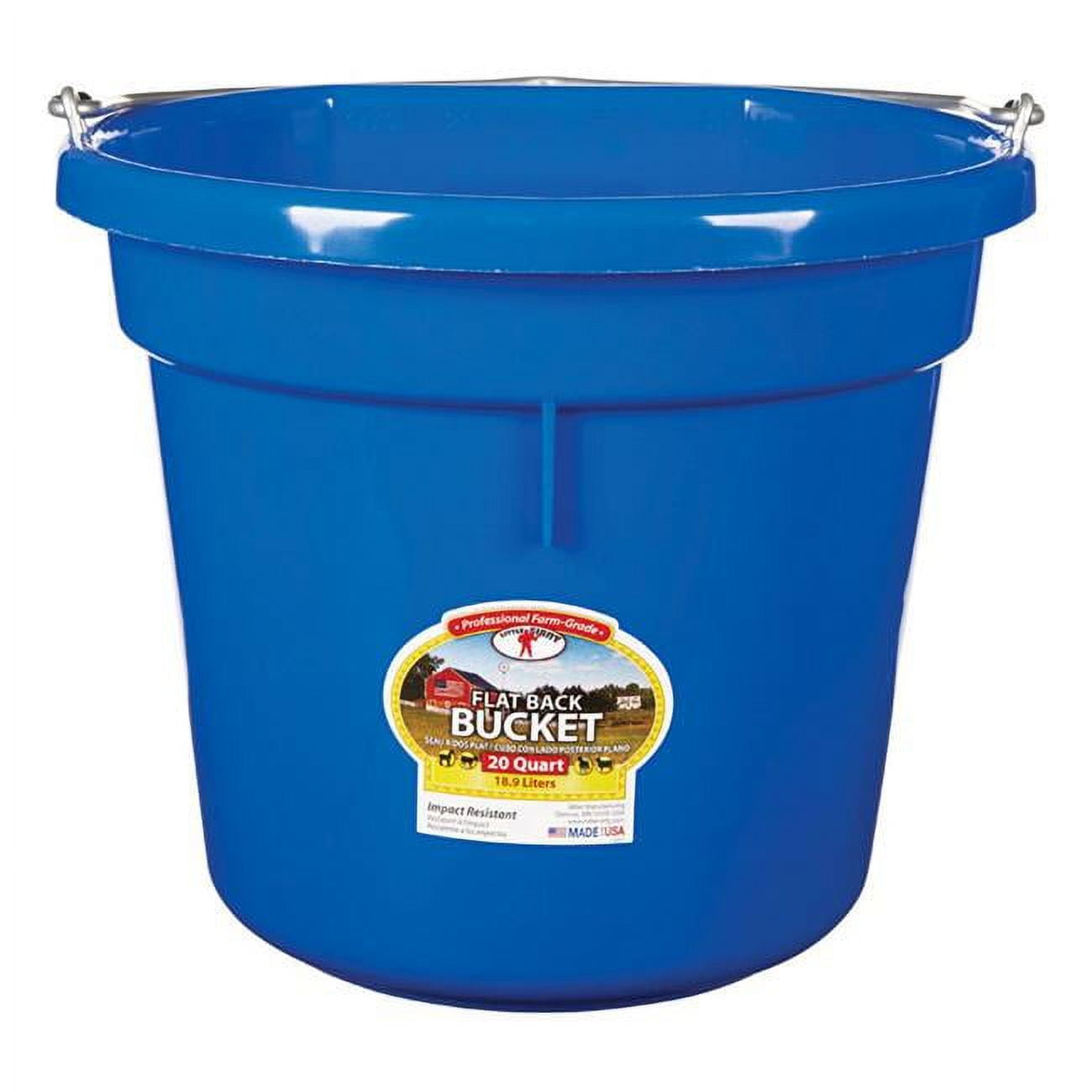 20 qt. Round Plastic Bucket - Blue