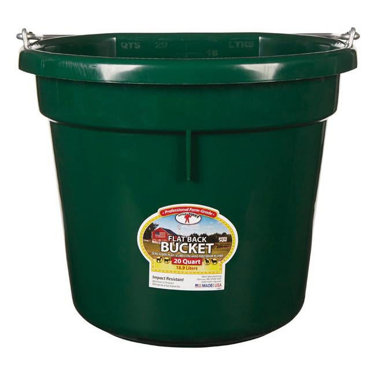 20 qt. Round Plastic Bucket - Green