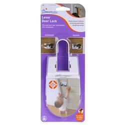 5012157 Plastic Lever Handle Lock - White, Pack of 6