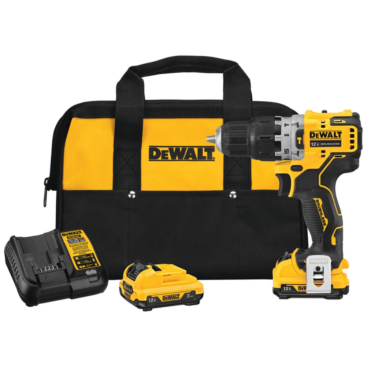 0.38 in. Xtreme 12V Max Brushless Cordless Hammer Drill & Driver Kit - 1500 RPM -  DeWalt, DE948218