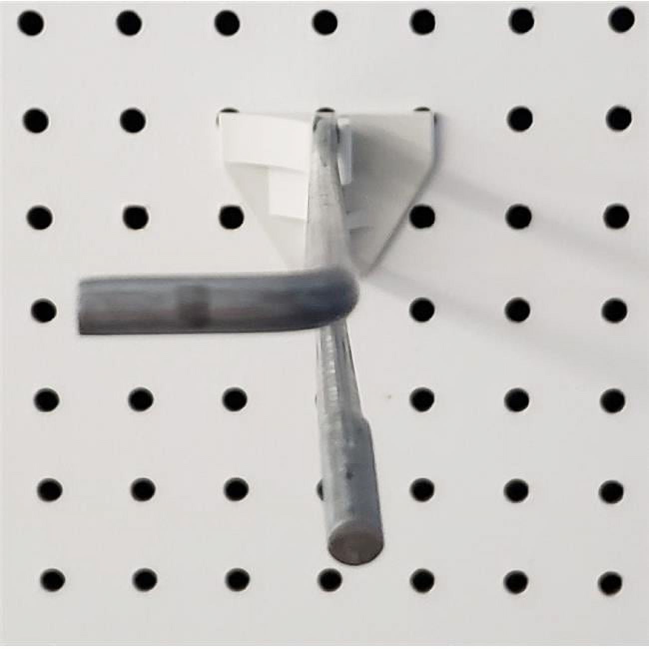 Trion Galvanized Silver Peg Hook with Back Plate - 2.19 x 2.23 x 12.4 in.