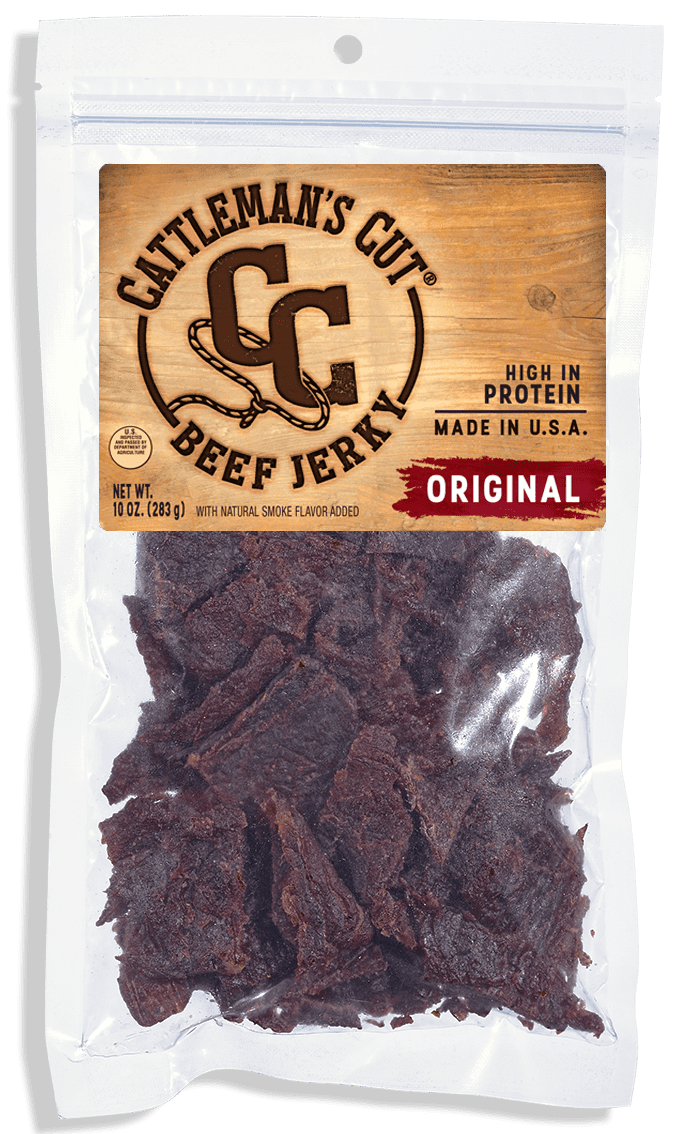 Picture of Cattlemans Cut 9030393 10 oz Bagged Original Beef Jerky - Case of 6