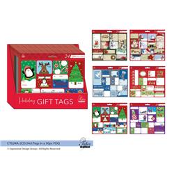 Assorted Christmas Peel & Stick Gift Tags - Case of 50