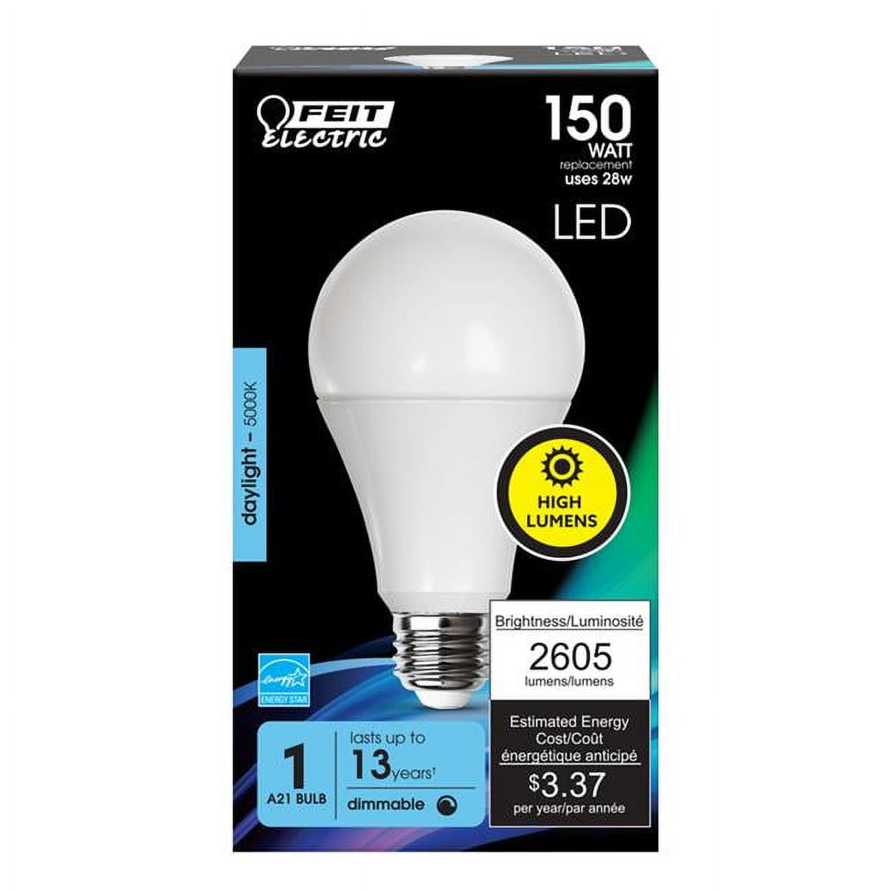 150 watt Equivalence Enhance A21 E26 Medium LED Bulb, Daylight
