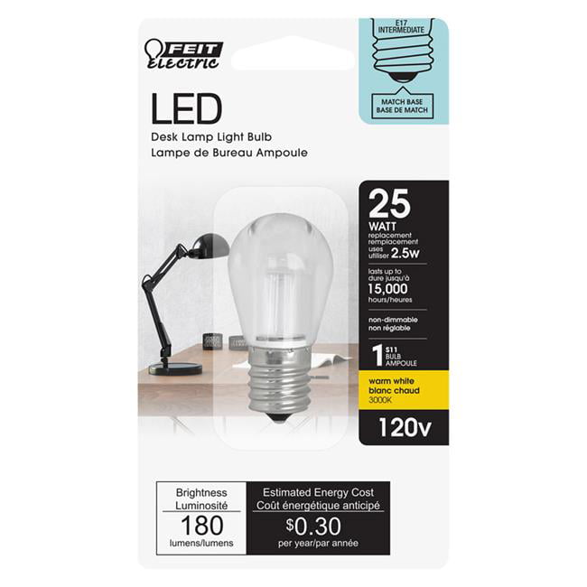 25 watt Equivalence S11 E17 Intermediate LED Bulb, Warm White