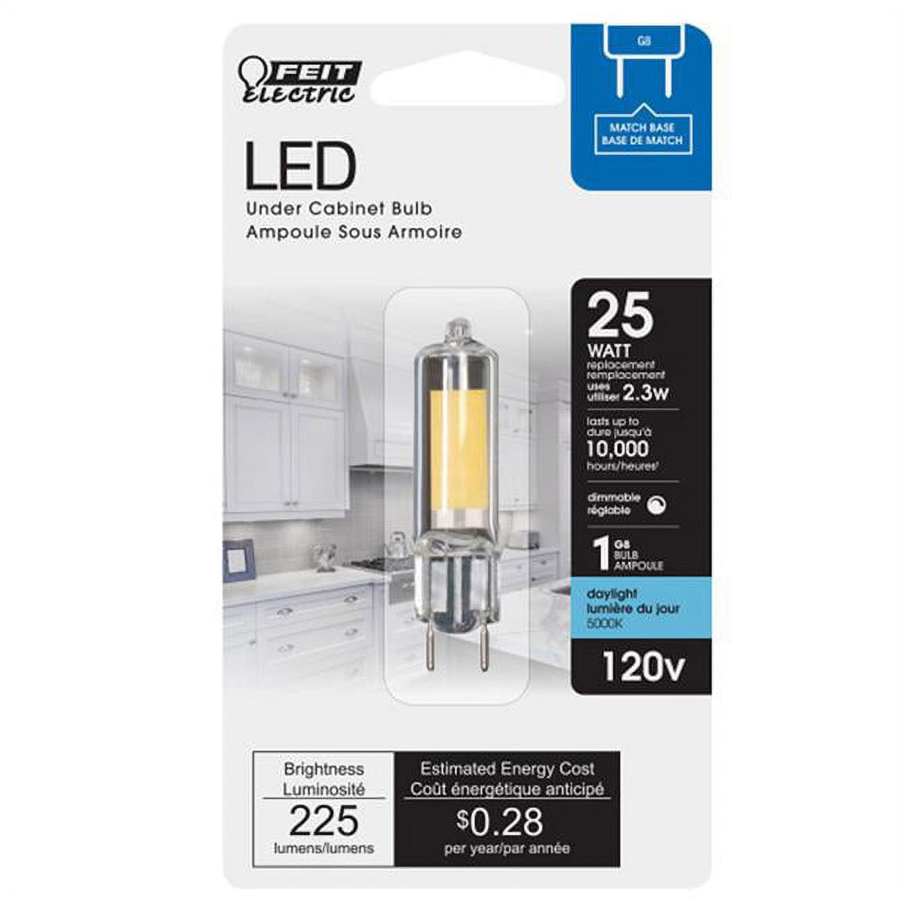 25 watt Equivalence G8 LED Bulb, Daylight