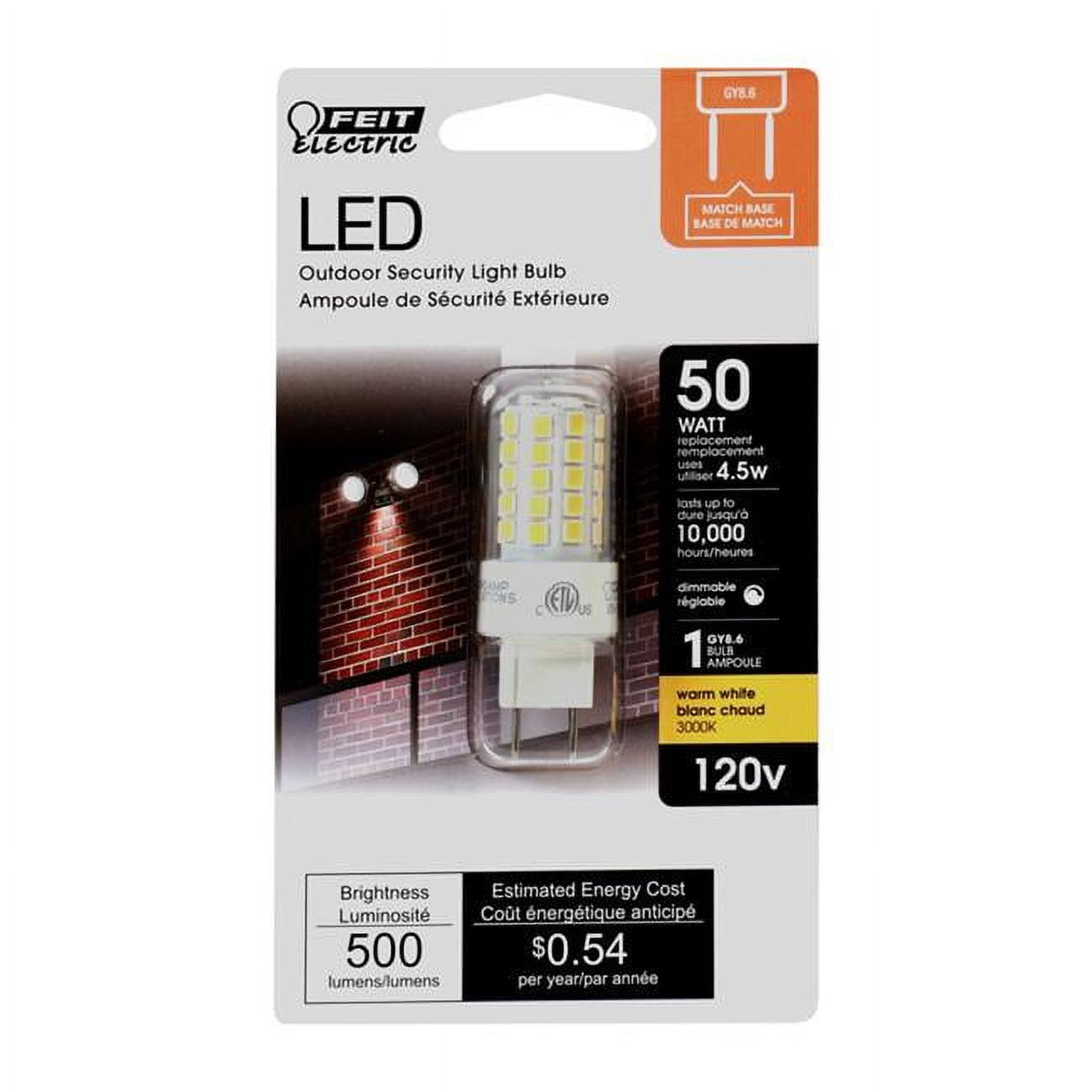 50 watt Equivalence Gy8.6 LED Bulb, Warm White