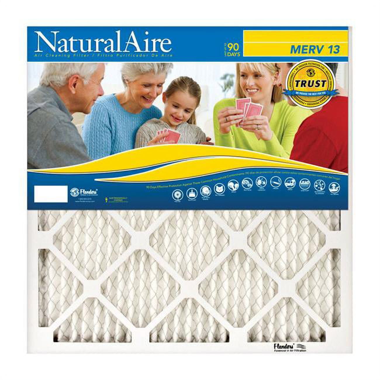 Picture of AAF Flanders 4595278 20 x 30 x 1 in. Naturalaire Polyester Synthetic Pleated Air Filter - Case of 12