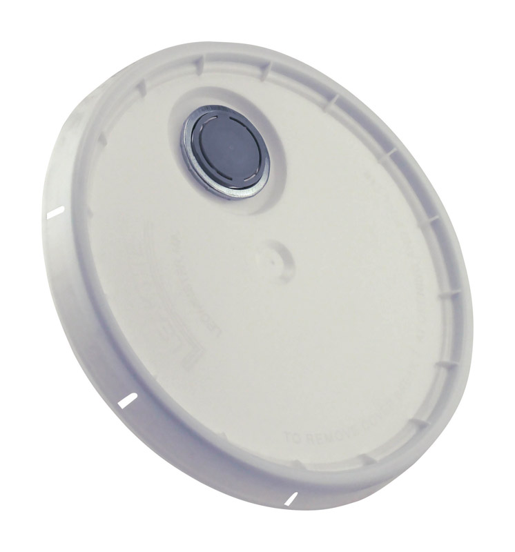 1894617 5 gal Plastic Gasket Bucket Lid, White