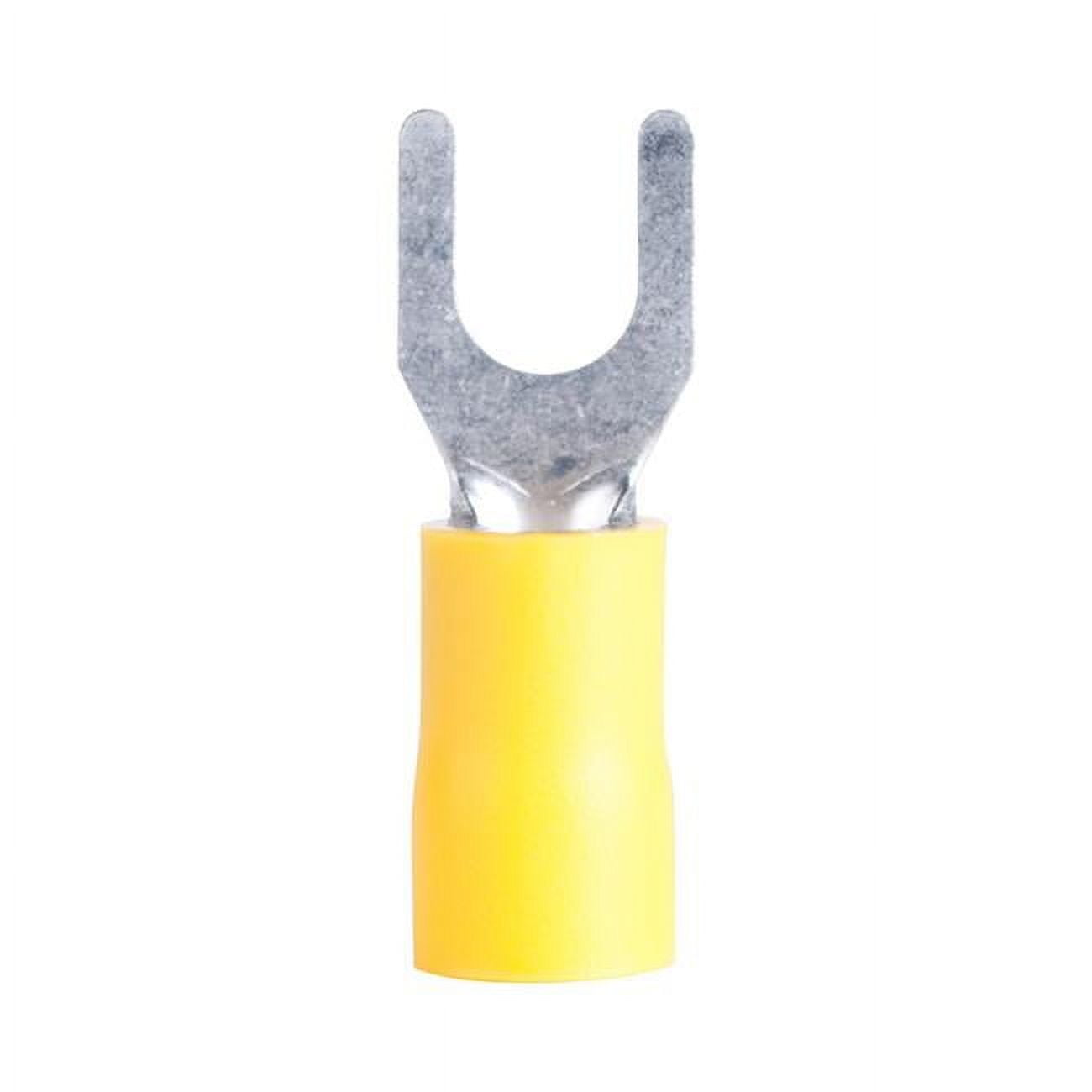 12-10 AWG Spade Terminal, Yellow - Pack of 15