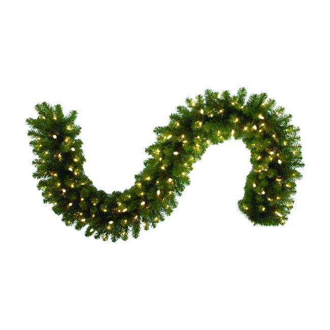 Picture of Celebrations 9016953 9 ft. Prelit Green Pine Garland&#44; Warm White - Case of 4