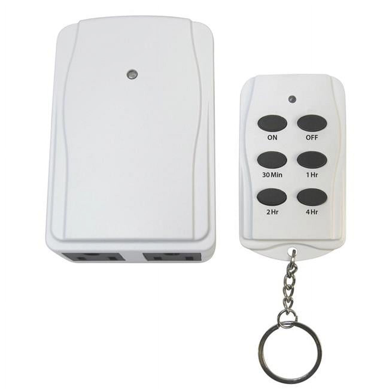 3001320 Indoor Timer with Remote Control & Grounded Outlets, White
