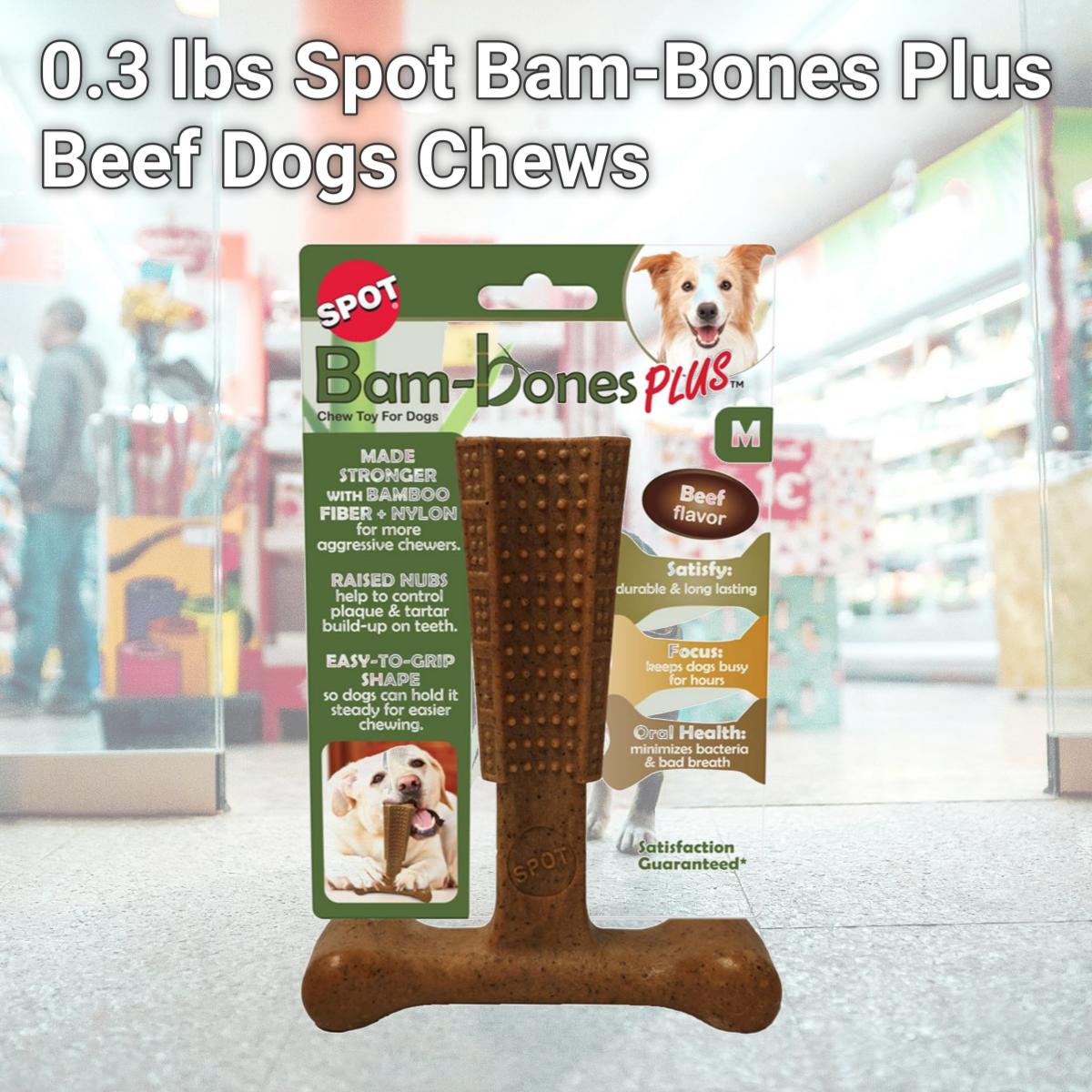 Picture of Ethical Products 8033772 0.3 lbs Spot Bam-Bones Plus Beef Dogs Chews