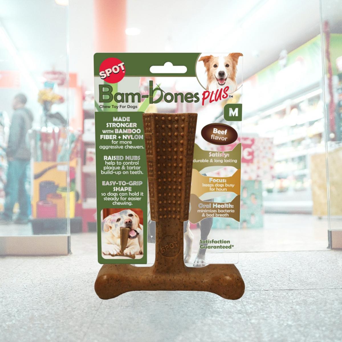 Picture of Ethical Products 8033772 0.3 lbs Spot Bam-Bones Plus Beef Dogs Chews