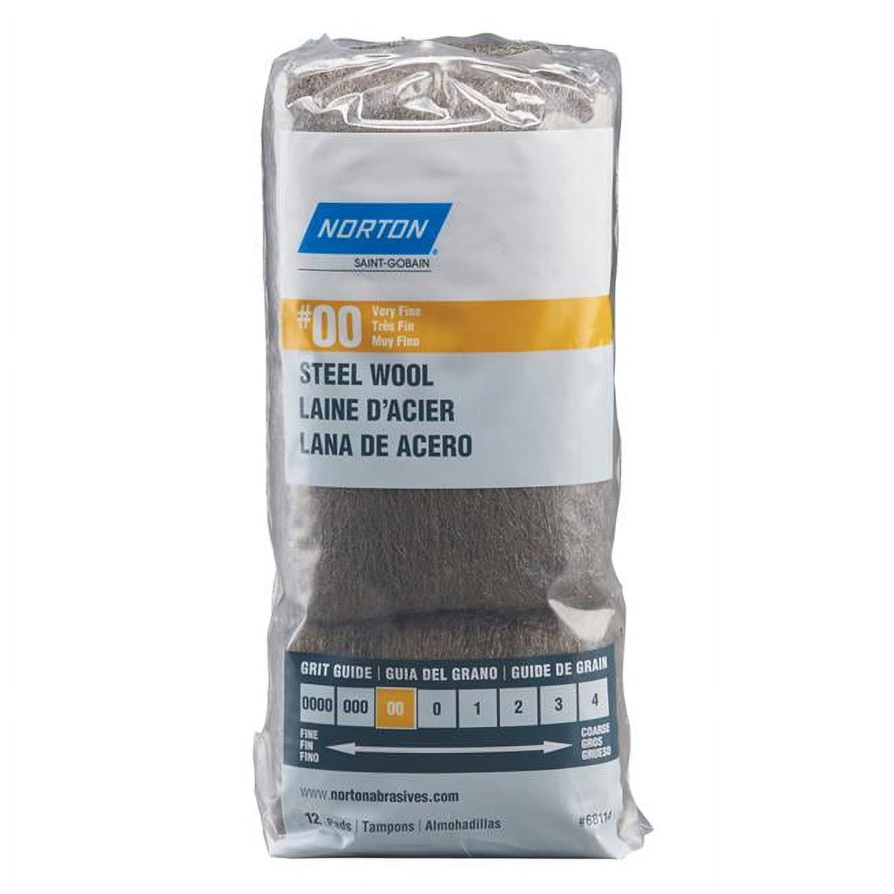 Picture of Norton 1003806 00 Grade Very Fine Steel Wool Pad - Pack of 12