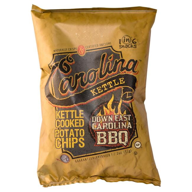 Picture of 1 in 6 Snacks 9023907 2 oz Bagged Carolina Down East BBQ Potato Chips - Case of 20