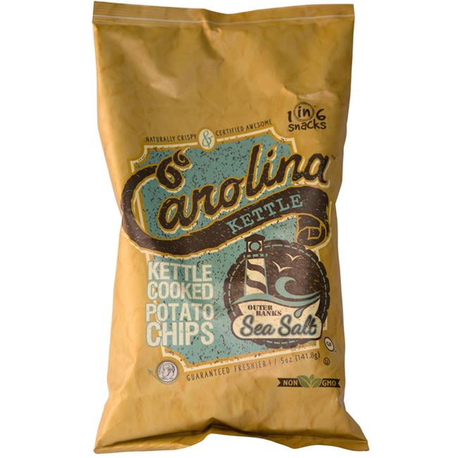 Picture of 1 in 6 Snacks 9023903 5 oz Bagged Carolina Outer Banks Sea Salt Potato Chips - Case of 14