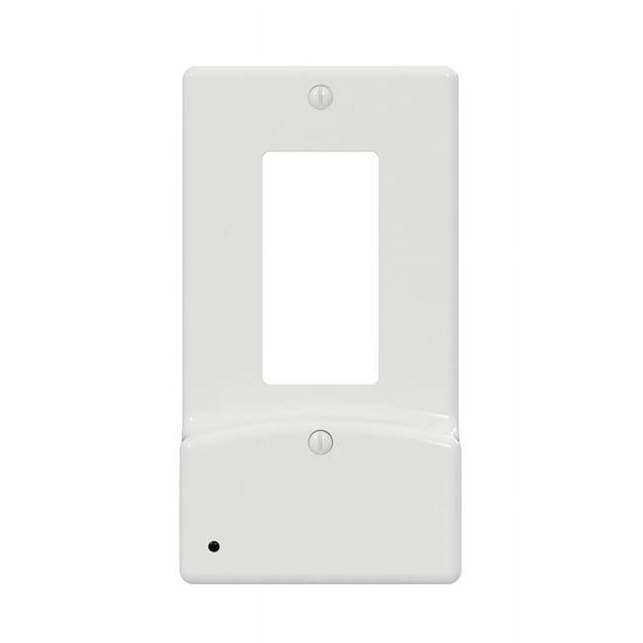 LumiCover White 1-Gang Plastic Rocker USB Nightlight Wall Plate