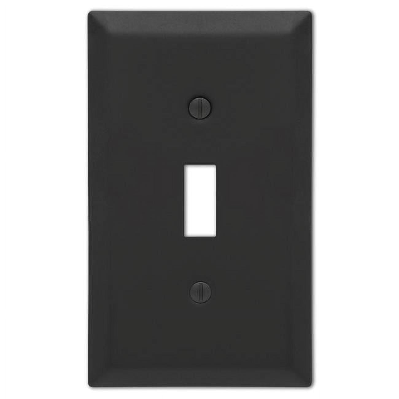 Picture of Amerelle 3003169 Century Matte Black 1-Gang Stamped Steel Toggle Wall Plate