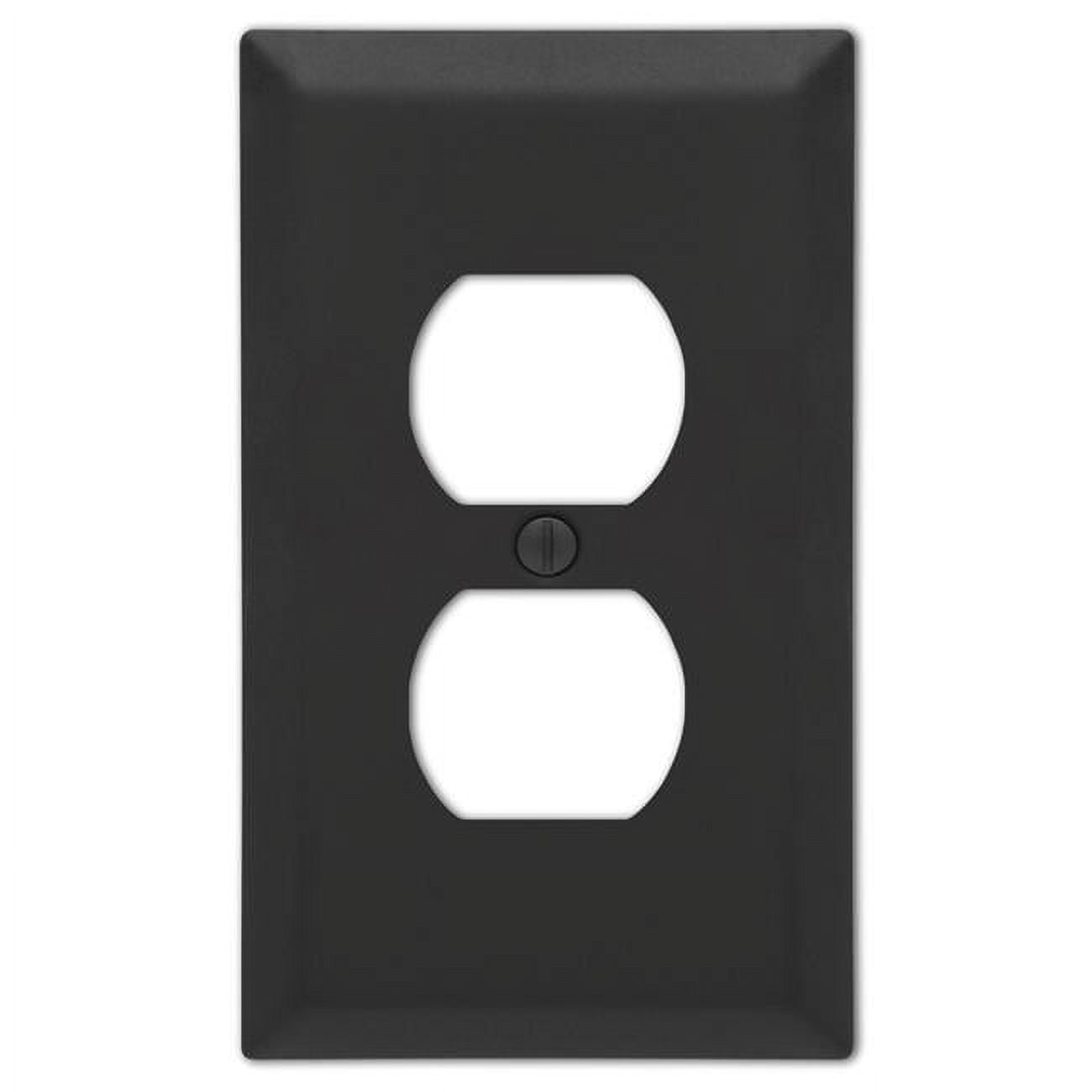 Picture of Amerelle 3003176 Century Matte Black 2-Gang Stamped Steel Duplex Wall Plate
