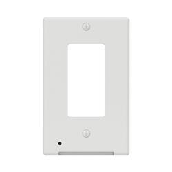 LumiCover White 1-Gang Plastic Rocker Nightlight Wall Plate