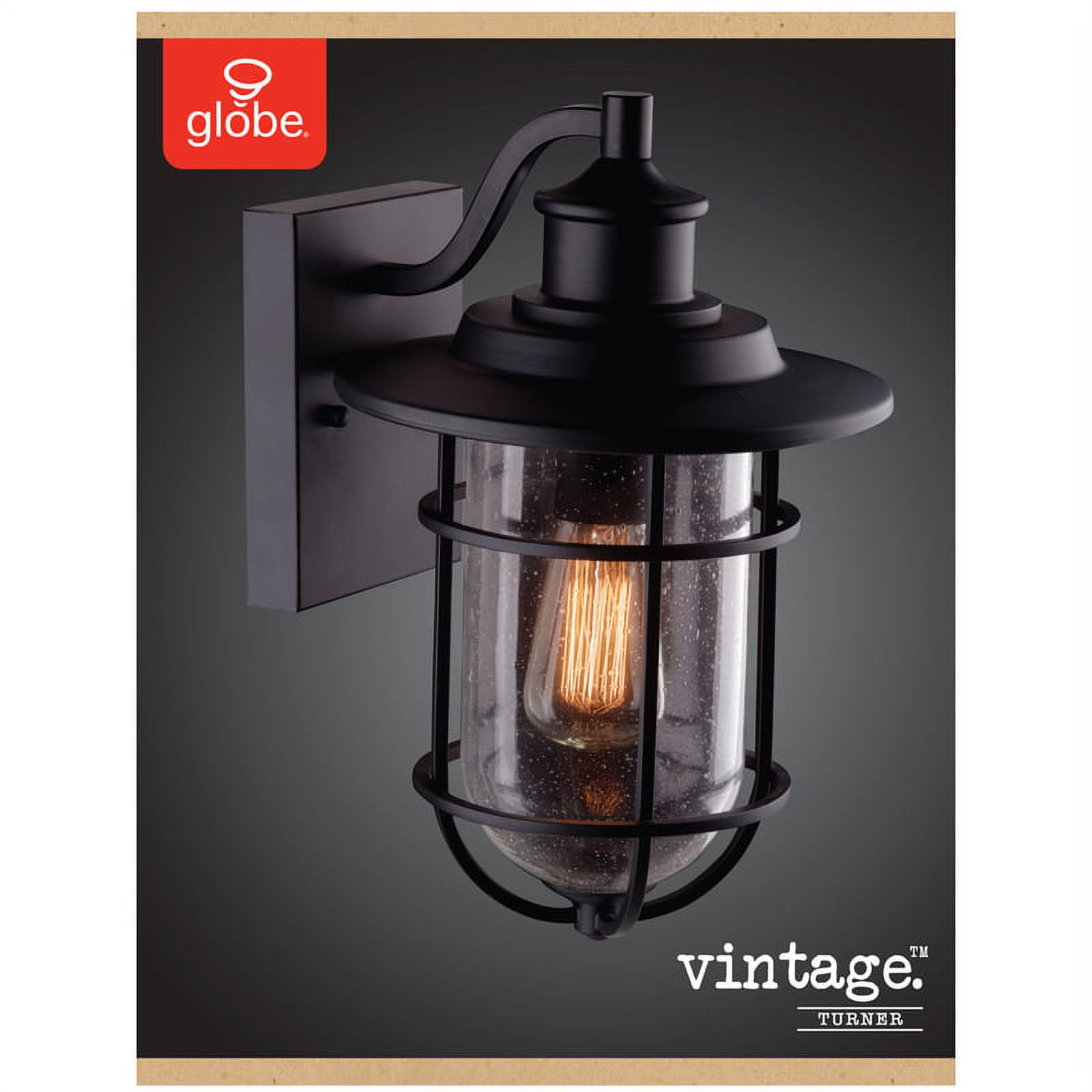 Picture of Globe Electric 3001850 Vintage 1-Light Natural Black Turner Wall Sconce